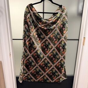 Target Latino Heritage Month Floral Maxi Skirt Side Slit XXL NWT Boho Folk Artsy